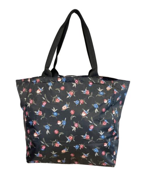 LeSportsac（レスポートサック）LeSportsac (レスポートサック) 花柄トートバッグ ブラックの古着・服飾アイテム