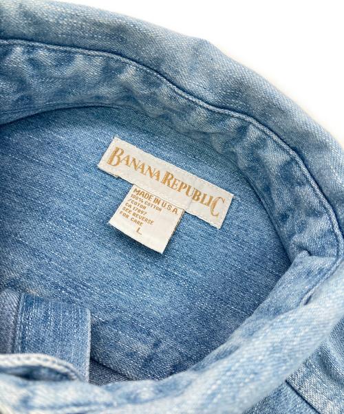 BANANA REPUBLIC（バナナリパブリック）BANANA REPUBLIC (バナナリパブリック) ［古着］デニムシャツ スカイブルー サイズ:Lの古着・服飾アイテム