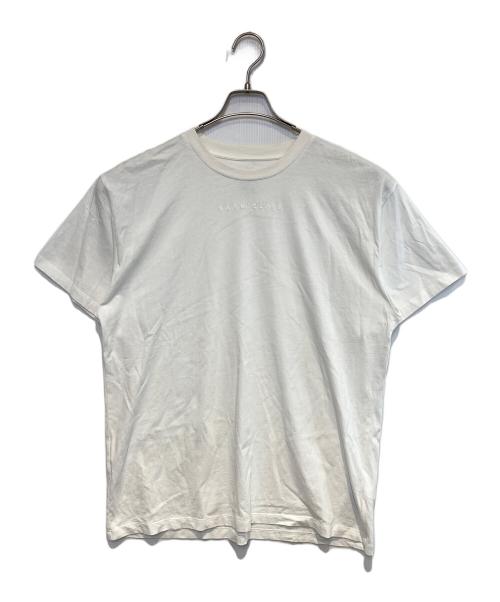 MM6 Maison Margiela（エムエムシックスメゾンマルジェラ）MM6 Maison Margiela (エムエムシックスメゾンマルジェラ) ロゴ刺繍Tシャツ ホワイト サイズ:Sの古着・服飾アイテム