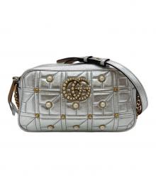 GUCCI（グッチ）の古着「GGマーモントスモールカメラバッグ」｜シルバー
