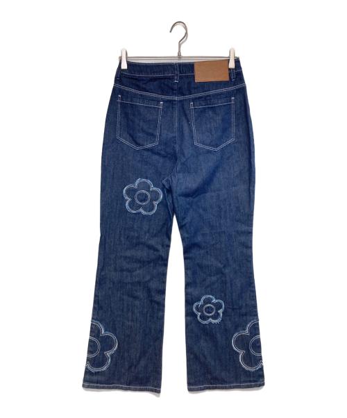 MARY QUANT（マリークヮント）MARY QUANT (マリークヮント) デイジーパッチデニム パンツ インディゴ サイズ:M 未使用品の古着・服飾アイテム