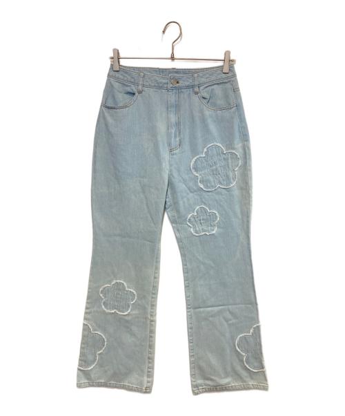 MARY QUANT（マリークヮント）MARY QUANT (マリークヮント) デイジーパッチデニム パンツ インディゴ サイズ:M 未使用品の古着・服飾アイテム