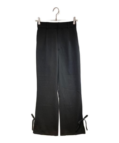 MARY QUANT（マリークヮント）MARY QUANT (マリークヮント) スリットリボンパンツ ブラック サイズ:M 未使用品の古着・服飾アイテム