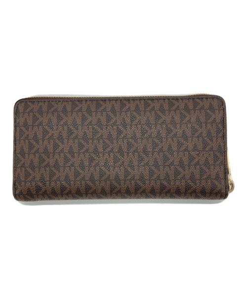 MICHAEL KORS（マイケル・コース）MICHAEL KORS (マイケル・コース) JET SET TRAVELジップアラウンドコンチネンタルウォレット ブラウンの古着・服飾アイテム
