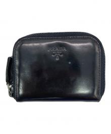 PRADA（プラダ）の古着「パテントレザーコインケース」｜ブラック