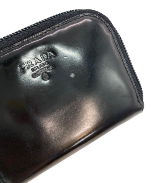 PRADA（プラダ）PRADA (プラダ) パテントレザーコインケース ブラックの古着・服飾アイテム