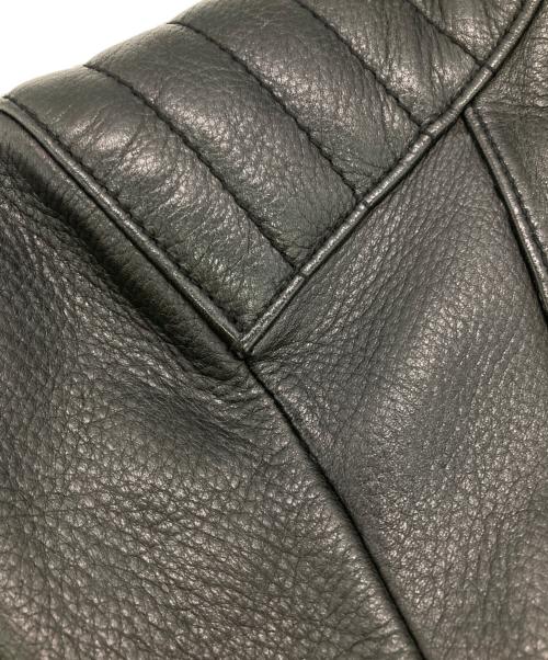 MR.OLIVE（ミスターオリーブ）MR.OLIVE (ミスターオリーブ) ディアスキンシングルライダースジャケット ブラック サイズ:Sの古着・服飾アイテム