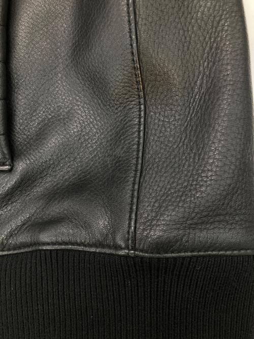 MR.OLIVE（ミスターオリーブ）MR.OLIVE (ミスターオリーブ) ディアスキンシングルライダースジャケット ブラック サイズ:Sの古着・服飾アイテム