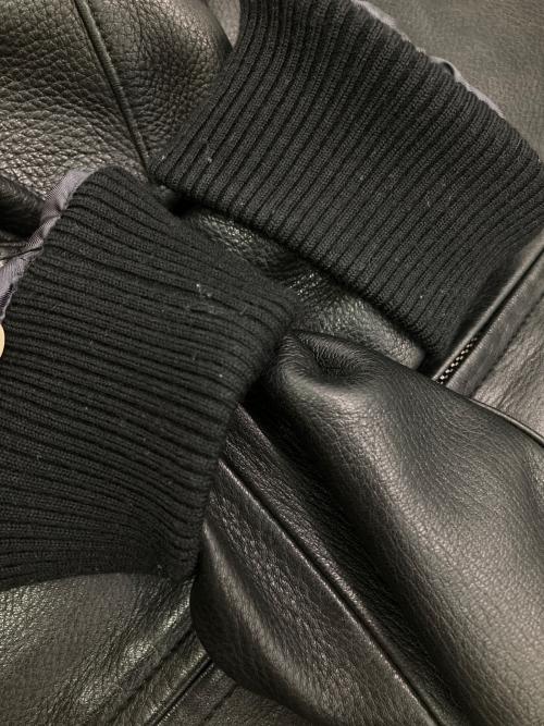 MR.OLIVE（ミスターオリーブ）MR.OLIVE (ミスターオリーブ) ディアスキンシングルライダースジャケット ブラック サイズ:Sの古着・服飾アイテム