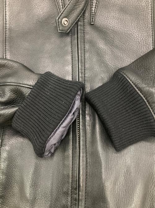 MR.OLIVE（ミスターオリーブ）MR.OLIVE (ミスターオリーブ) ディアスキンシングルライダースジャケット ブラック サイズ:Sの古着・服飾アイテム