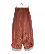 LE CIEL BLEUルシェルブルー）の古着「Glossy Drawstring Pants」｜ブラウン