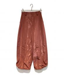 LE CIEL BLEU（ルシェルブルー）の古着「Glossy Drawstring Pants」｜ブラウン