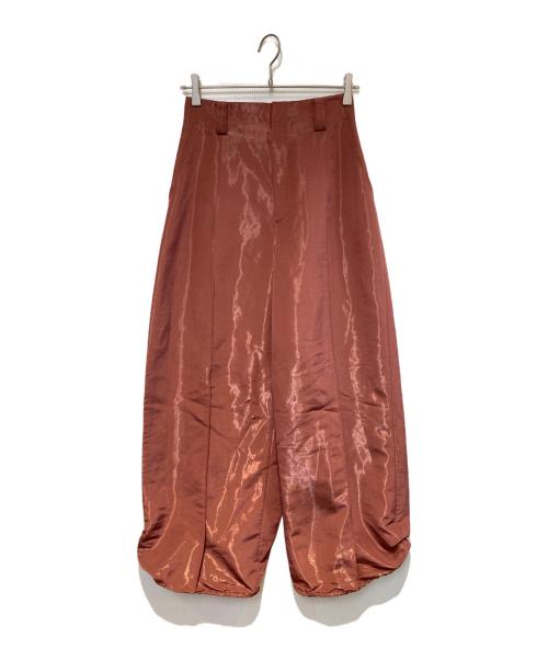 LE CIEL BLEU（ルシェルブルー）LE CIEL BLEU (ルシェルブルー) Glossy Drawstring Pants ブラウン サイズ:36の古着・服飾アイテム