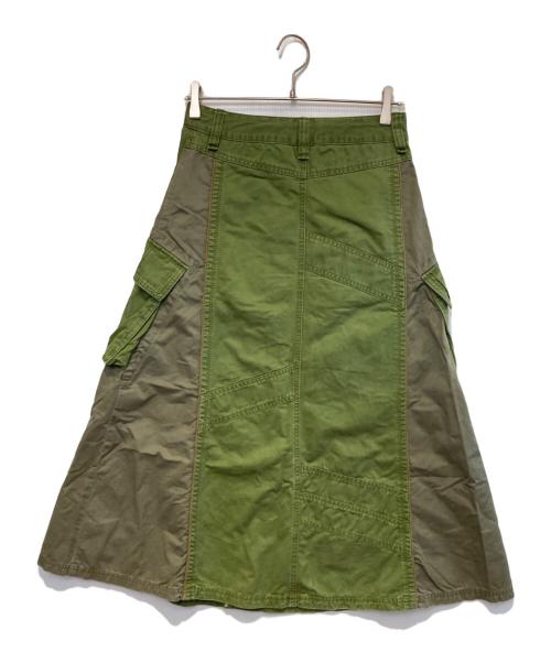 AVIREX（アヴィレックス）AVIREX (アヴィレックス) 切替スカート カーキ サイズ:Sの古着・服飾アイテム