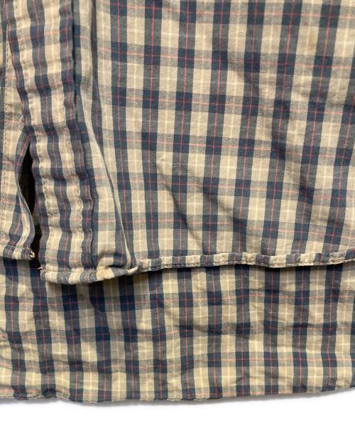 J.CREW（ジェイクルー）J.CREW (ジェイクルー) ボタンダウンチェックシャツ/00’S/巨人タグ ベージュ サイズ:Mの古着・服飾アイテム