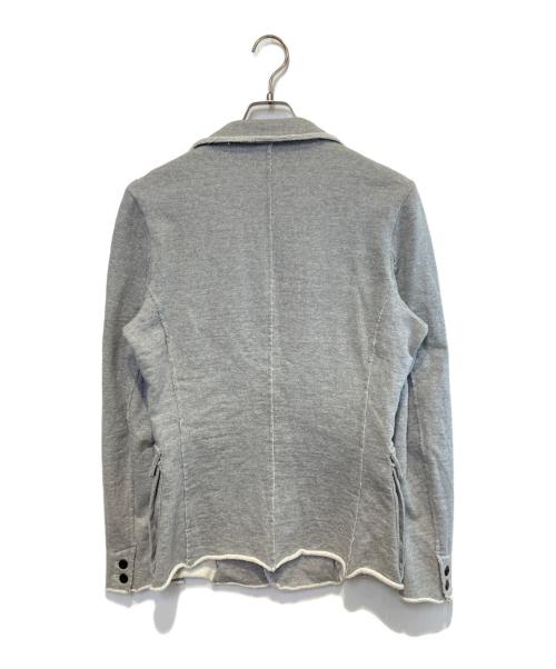 wjk（ダブルジェイケー）wjk (ダブルジェイケー) スウェット2Bジャケット グレー サイズ:Mの古着・服飾アイテム