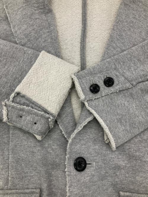 wjk（ダブルジェイケー）wjk (ダブルジェイケー) スウェット2Bジャケット グレー サイズ:Mの古着・服飾アイテム