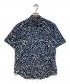 Paul Smith COLLECTIONポールスミス コレクション）の古着「エッチングインザサンプリント シャツ」｜ネイビー