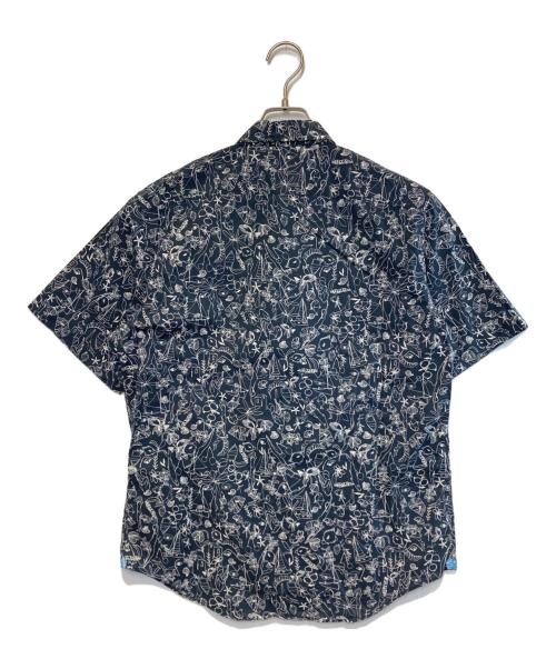 Paul Smith COLLECTION（ポールスミス コレクション）Paul Smith COLLECTION (ポールスミス コレクション) エッチングインザサンプリント シャツ ネイビー サイズ:Sの古着・服飾アイテム