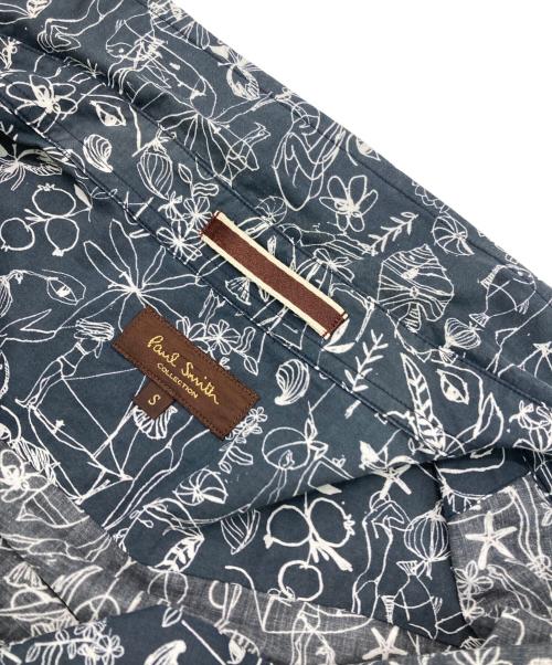 Paul Smith COLLECTION（ポールスミス コレクション）Paul Smith COLLECTION (ポールスミス コレクション) エッチングインザサンプリント シャツ ネイビー サイズ:Sの古着・服飾アイテム
