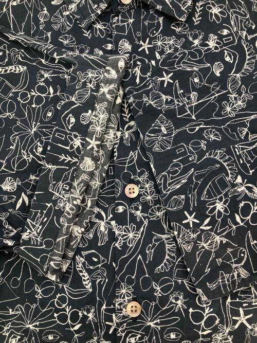 Paul Smith COLLECTION（ポールスミス コレクション）Paul Smith COLLECTION (ポールスミス コレクション) エッチングインザサンプリント シャツ ネイビー サイズ:Sの古着・服飾アイテム