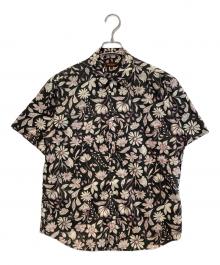 Paul Smith COLLECTION（ポールスミス コレクション）の古着「フラワープリントS/Sシャツ」｜ブラック
