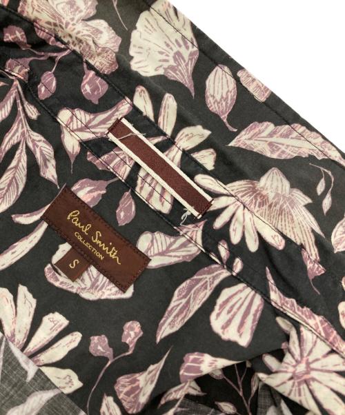 Paul Smith COLLECTION（ポールスミス コレクション）Paul Smith COLLECTION (ポールスミス コレクション) フラワープリントS/Sシャツ ブラック サイズ:Sの古着・服飾アイテム