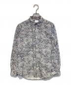 PAUL SMITHポールスミス）の古着「Sketch Floral カジュアルシャツ」｜パープル×ホワイト