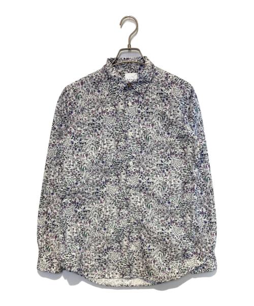 PAUL SMITH（ポールスミス）PAUL SMITH (ポールスミス) Sketch Floral カジュアルシャツ パープル×ホワイト サイズ:Sの古着・服飾アイテム