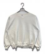 RUSSELL ATHLETICラッセルアスレチック）の古着「［古着］前Vガゼット裏起毛スウェット」｜ホワイト