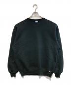 RUSSELL ATHLETICラッセルアスレチック）の古着「［古着］前Vガゼット裏起毛スウェット」｜ブラック