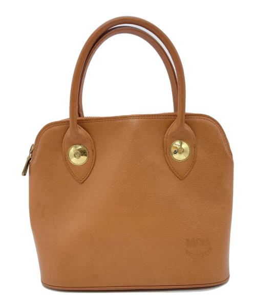 MCM（エムシーエム）MCM (エムシーエム) レザーハンドバッグ ブラウンの古着・服飾アイテム