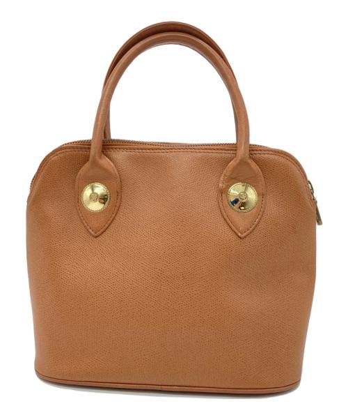 MCM（エムシーエム）MCM (エムシーエム) レザーハンドバッグ ブラウンの古着・服飾アイテム