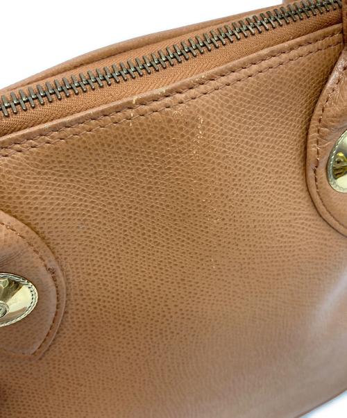 MCM（エムシーエム）MCM (エムシーエム) レザーハンドバッグ ブラウンの古着・服飾アイテム