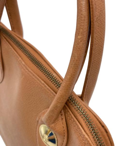 MCM（エムシーエム）MCM (エムシーエム) レザーハンドバッグ ブラウンの古着・服飾アイテム