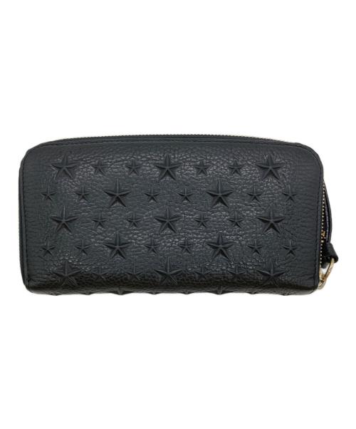 JIMMY CHOO（ジミーチュウ）JIMMY CHOO (ジミーチュウ) FILIPAラウンドジップウォレット ブラックの古着・服飾アイテム