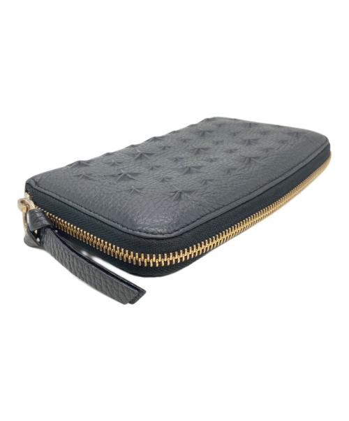 JIMMY CHOO（ジミーチュウ）JIMMY CHOO (ジミーチュウ) FILIPAラウンドジップウォレット ブラックの古着・服飾アイテム
