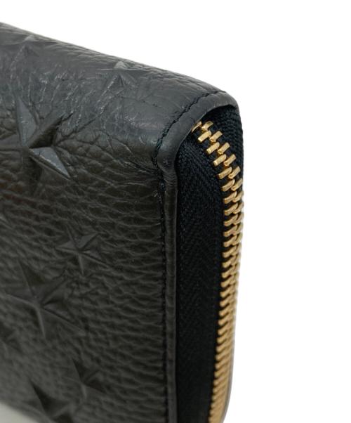 JIMMY CHOO（ジミーチュウ）JIMMY CHOO (ジミーチュウ) FILIPAラウンドジップウォレット ブラックの古着・服飾アイテム