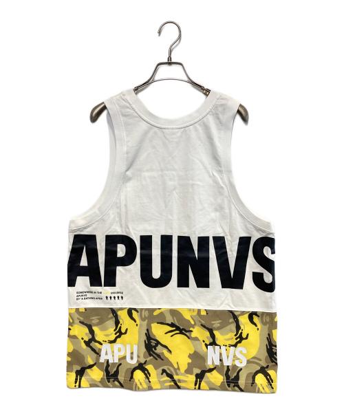 A BATHING APE（アベイシングエイプ）A BATHING APE (アベイシングエイプ) プリントタンクトップ ホワイト サイズ:Lの古着・服飾アイテム