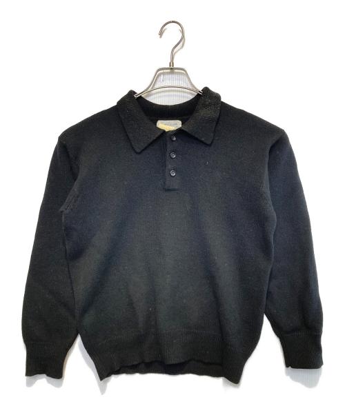 Yohji Yamamoto pour homme（ヨウジヤマモト プールオム）Yohji Yamamoto pour homme (ヨウジヤマモト プールオム) ニットポロシャツ ブラック サイズ:不明の古着・服飾アイテム