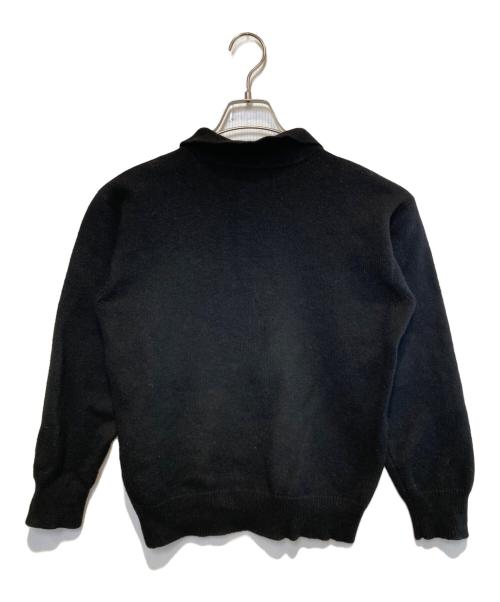 Yohji Yamamoto pour homme（ヨウジヤマモト プールオム）Yohji Yamamoto pour homme (ヨウジヤマモト プールオム) ニットポロシャツ ブラック サイズ:不明の古着・服飾アイテム