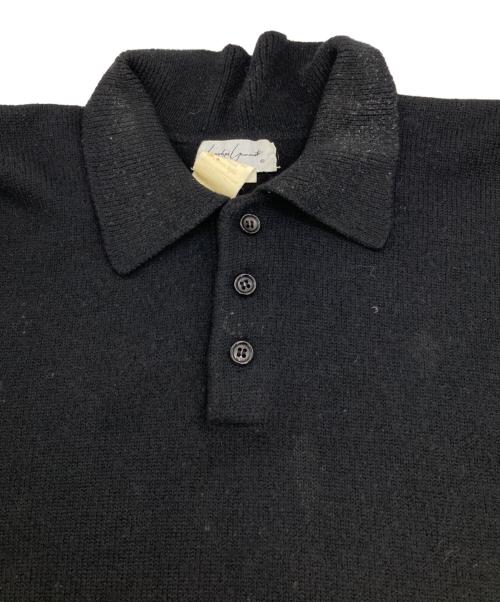Yohji Yamamoto pour homme（ヨウジヤマモト プールオム）Yohji Yamamoto pour homme (ヨウジヤマモト プールオム) ニットポロシャツ ブラック サイズ:不明の古着・服飾アイテム