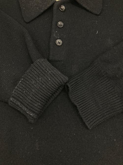 Yohji Yamamoto pour homme（ヨウジヤマモト プールオム）Yohji Yamamoto pour homme (ヨウジヤマモト プールオム) ニットポロシャツ ブラック サイズ:不明の古着・服飾アイテム