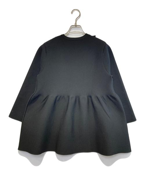 UNITED ARROWS TOKYO（ユナイテッドアローズトウキョウ）UNITED ARROWS TOKYO (ユナイテッドアローズトウキョウ) ミニフリルニットカーディガン ブラック サイズ:Freeの古着・服飾アイテム