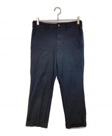 COMME des GARCONS HOMME PLUS（コムデギャルソンオムプリュス）の古着「ポリ縮絨スラックス」｜ネイビー