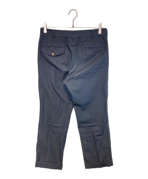 COMME des GARCONS HOMME PLUS（コムデギャルソンオムプリュス）COMME des GARCONS HOMME PLUS (コムデギャルソンオムプリュス) ポリ縮絨スラックス ネイビー サイズ:XSの古着・服飾アイテム