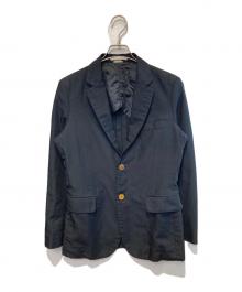 COMME des GARCONS HOMME PLUS（コムデギャルソンオムプリュス）の古着「ポリ縮絨2Bジャケット」｜ネイビー