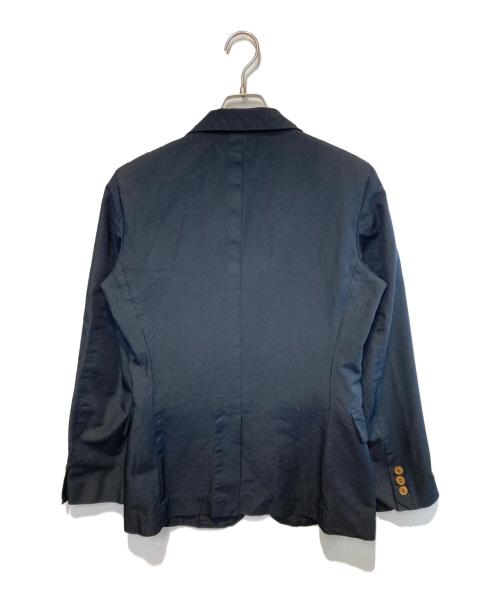 COMME des GARCONS HOMME PLUS（コムデギャルソンオムプリュス）COMME des GARCONS HOMME PLUS (コムデギャルソンオムプリュス) ポリ縮絨2Bジャケット ネイビー サイズ:XSの古着・服飾アイテム