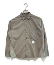 and wander（アンドワンダー）の古着「fleece base shirt」｜グレー