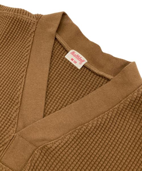 Healthknit（ヘルスニット）Healthknit (ヘルスニット) サーマルカットソー ブラウン サイズ:Mの古着・服飾アイテム